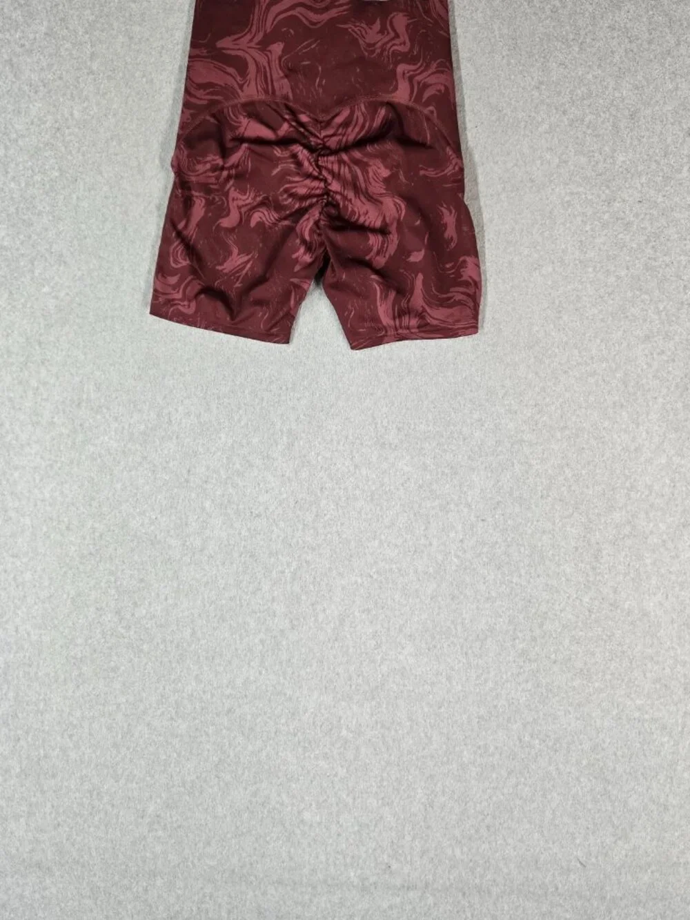 Gymshark Women Activewear Shorts S Red Tie Dye Power High Rise Ruched 3.5